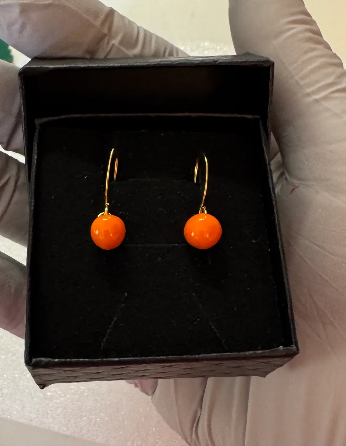 🥕Mini Pumpkin Enameled Dangle Earrings image indicator(7)