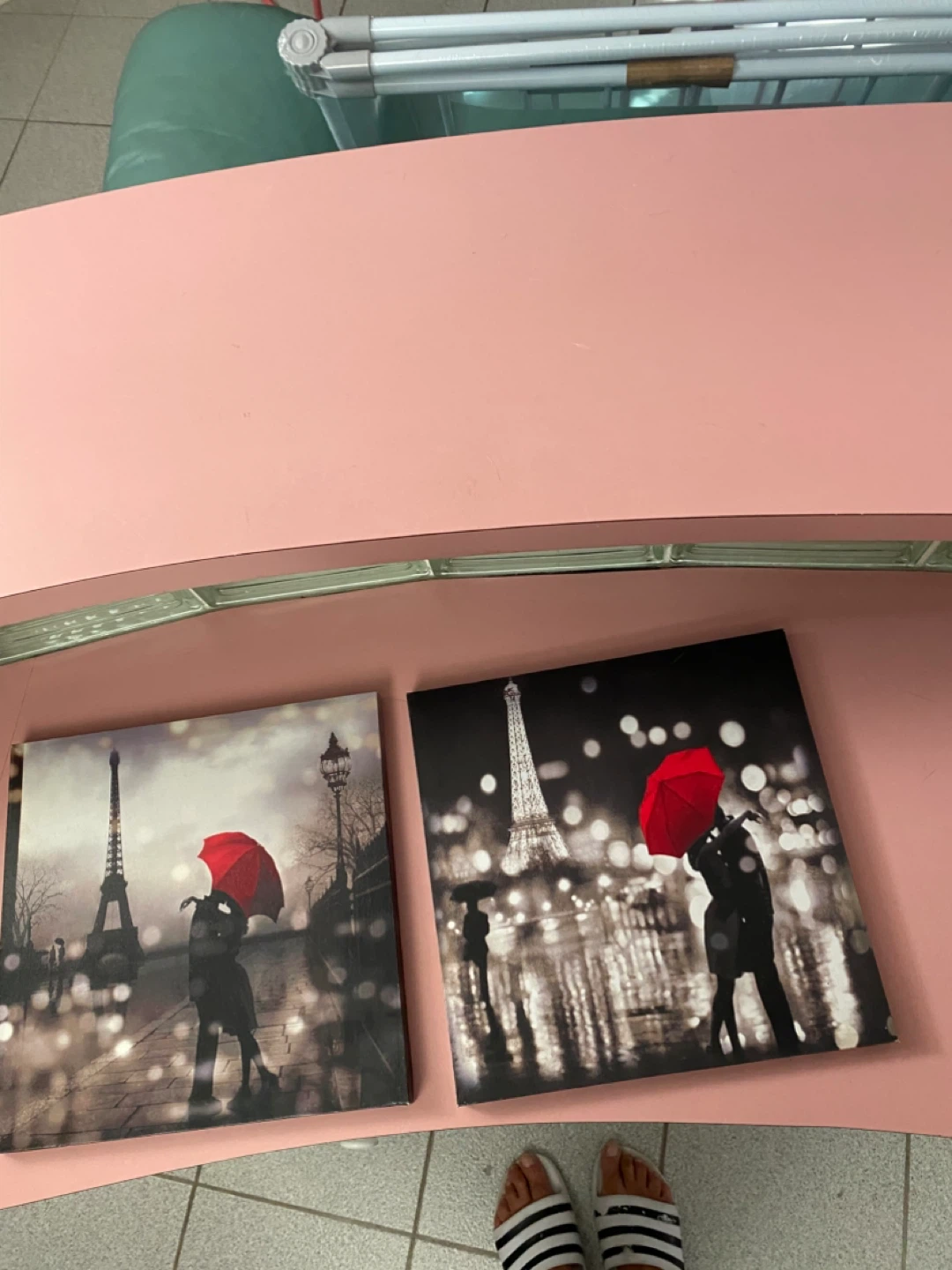 Paris Eiffel Tower Canvas Wall Art - Set of 2