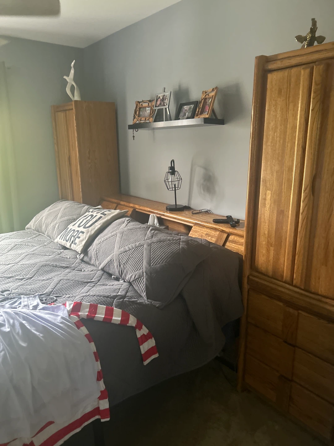 Vintage Oak Bedroom Set - Solid Wood