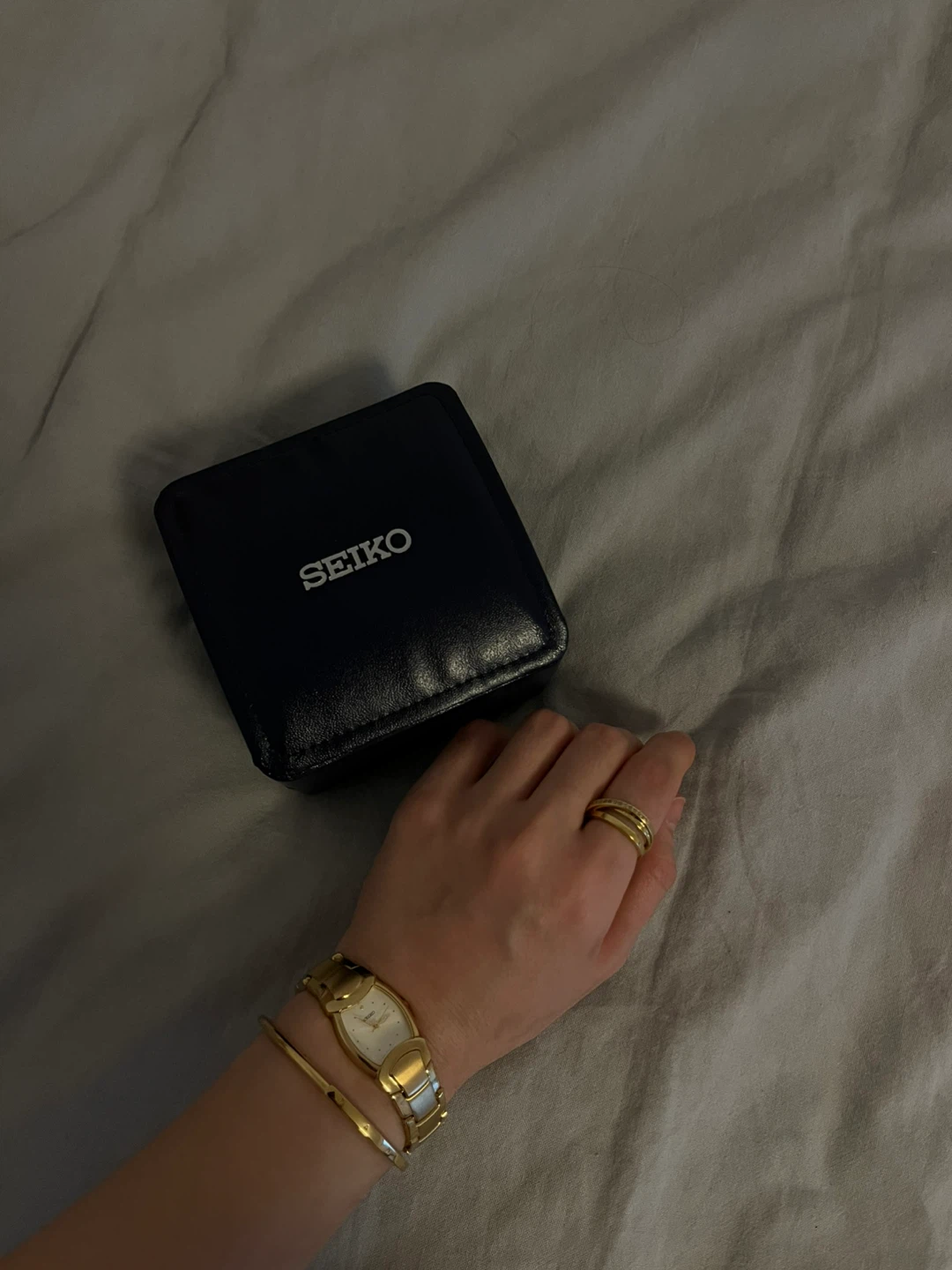 Seiko Ladies Gold Watch with Box