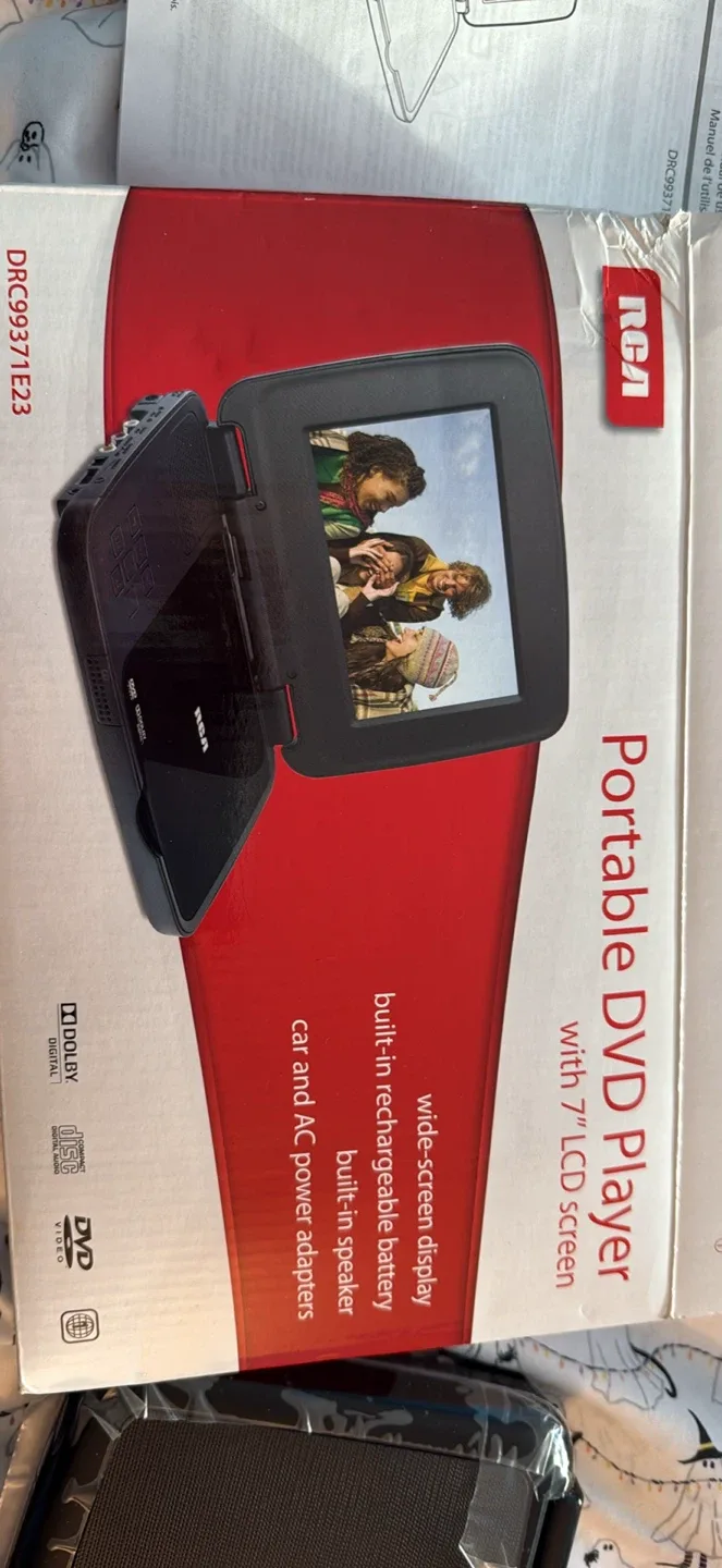 RCA Portable DVD Player with 7" LCD Screen - NEW thumbnail