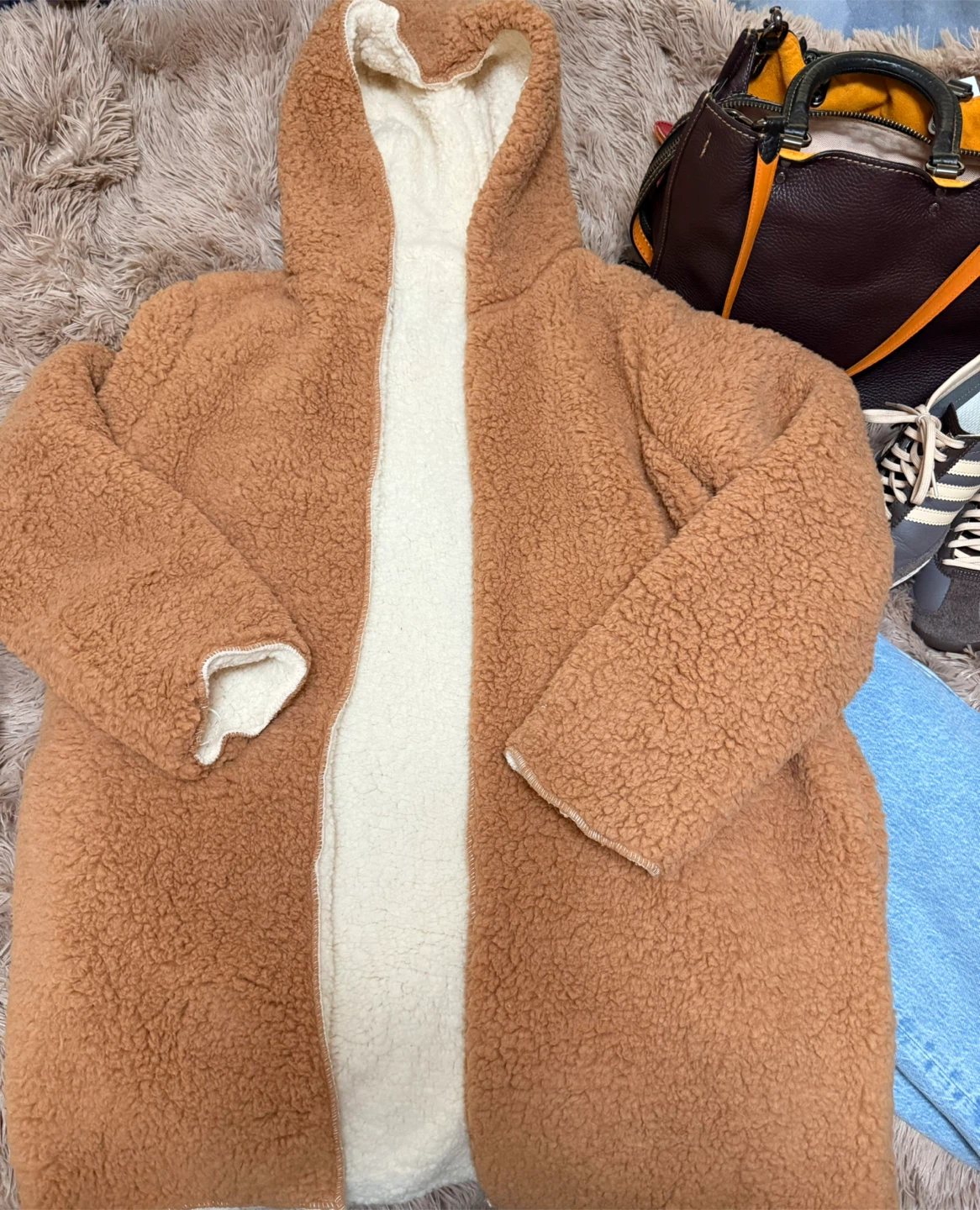 Reversible Hooded Teddy Coat