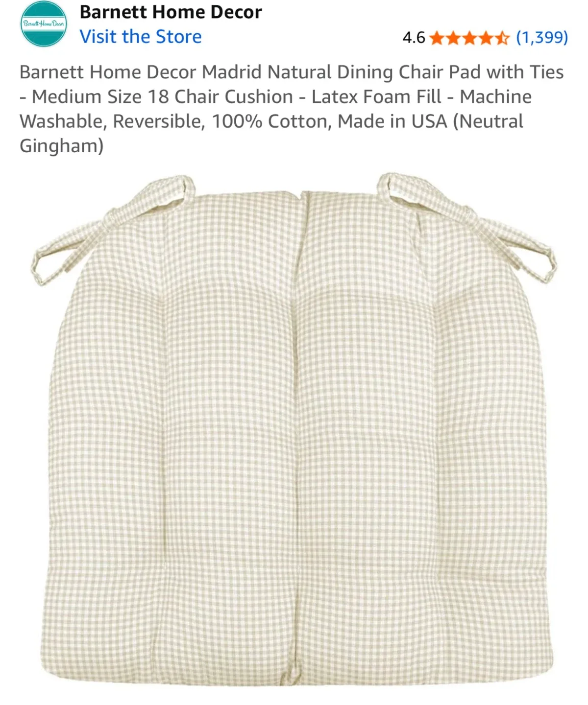 Dining Chair Pads (Set of 4) thumbnail