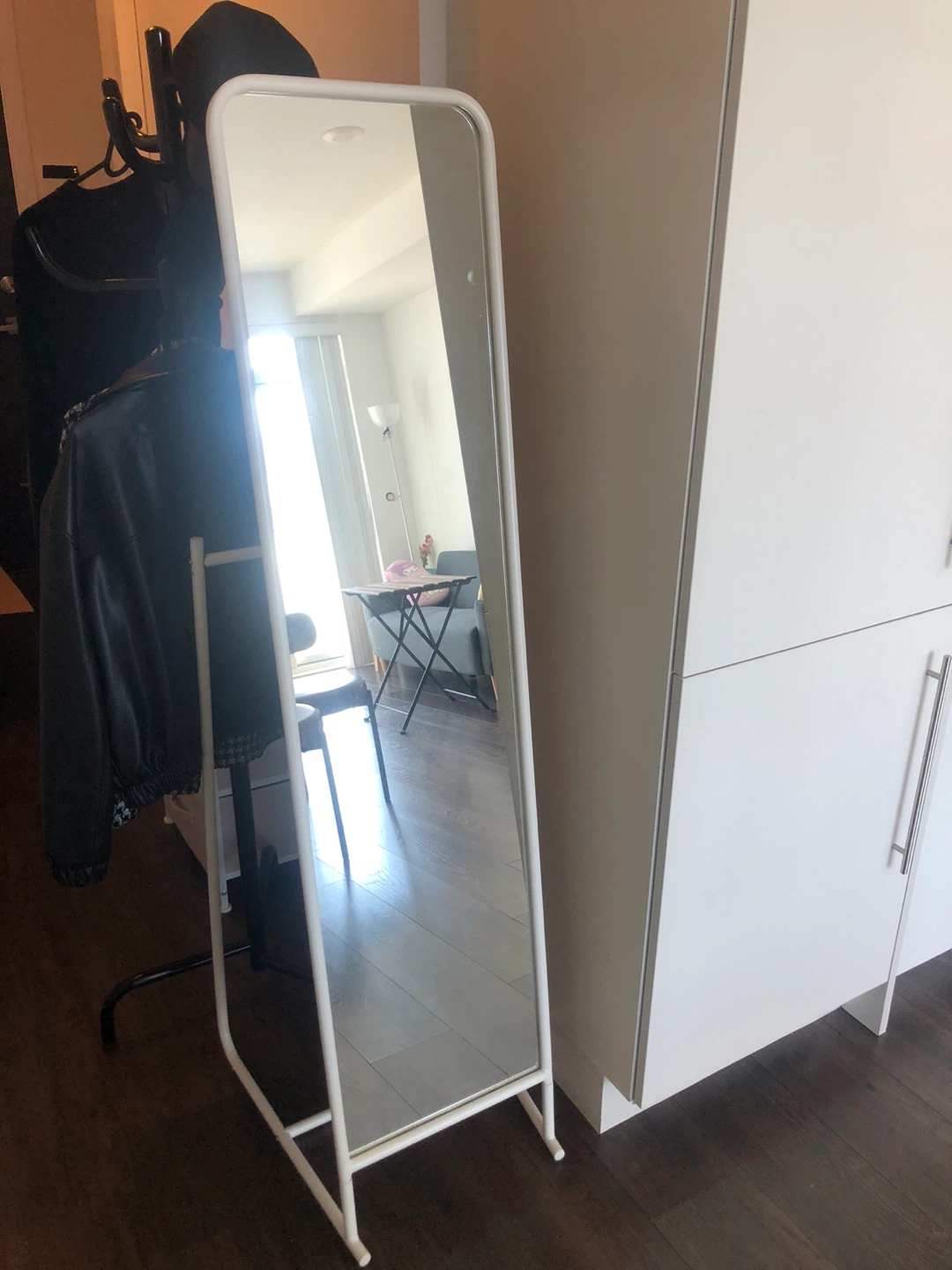 IKEA KNAPPER Standing Mirror, White
