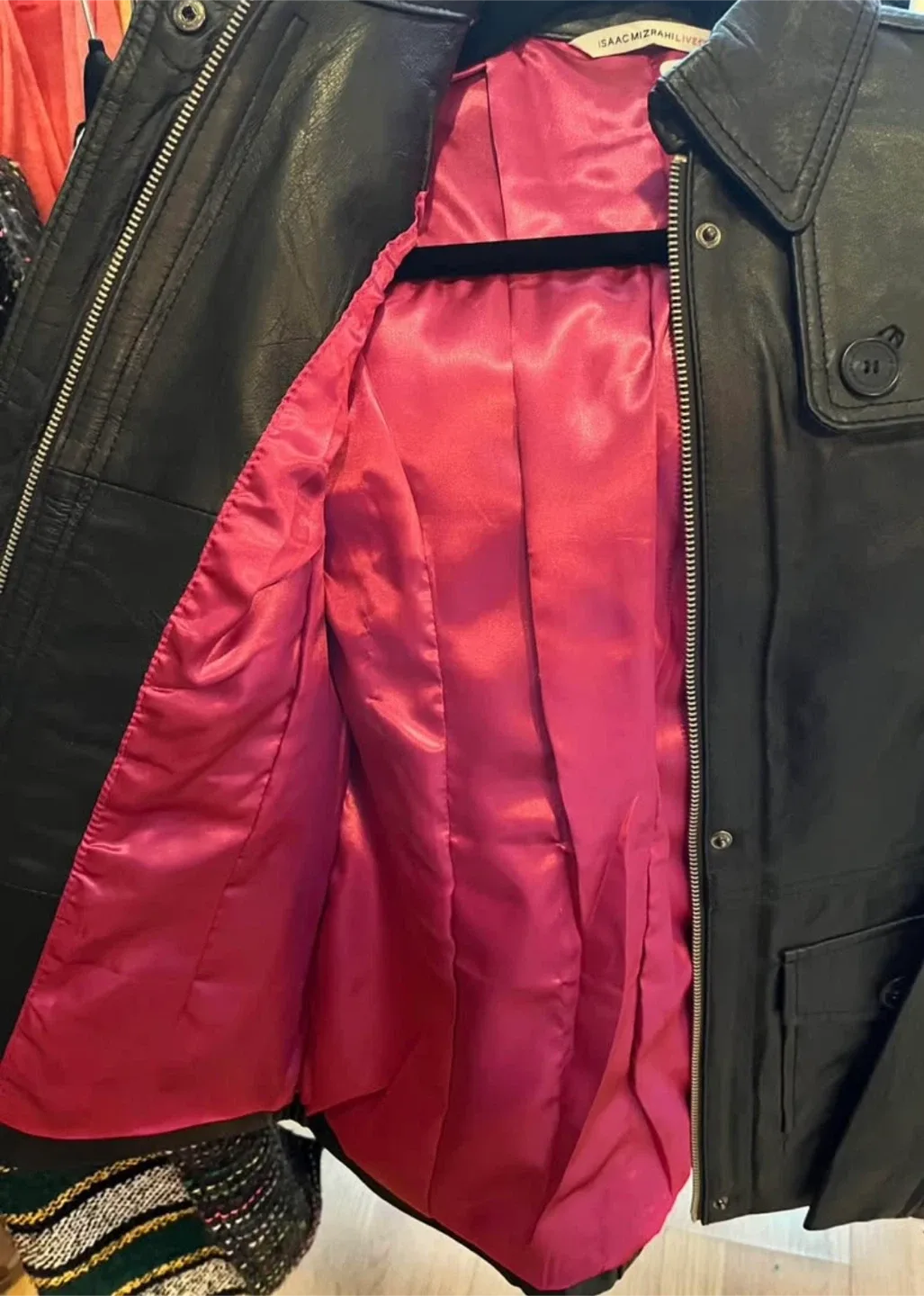 Isaac Mizrahi Live! Black Leather Jacket image indicator(2)