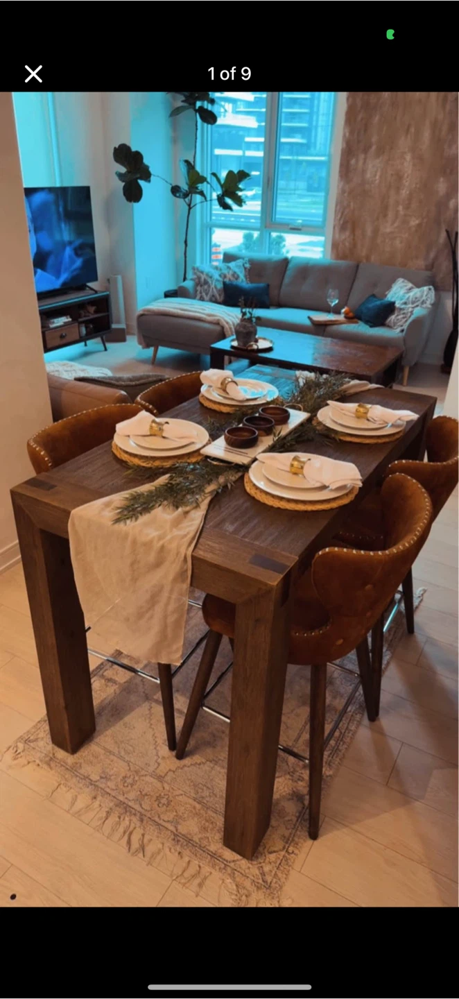 Dining Table with 4 stools - photo 2