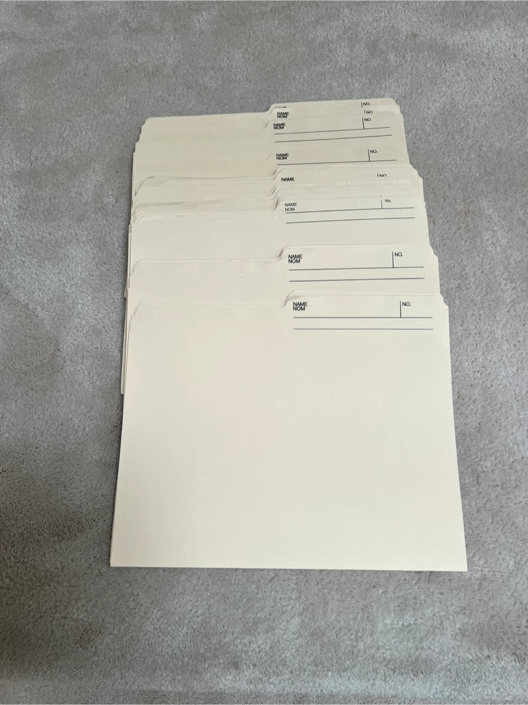 50 Brand new letter size file folders for $25