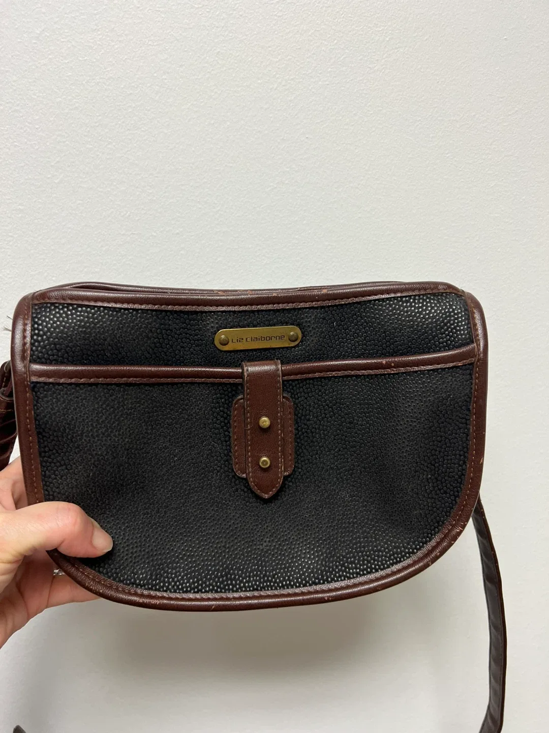 Liz Claiborne Black & Brown Crossbody Bag thumbnail