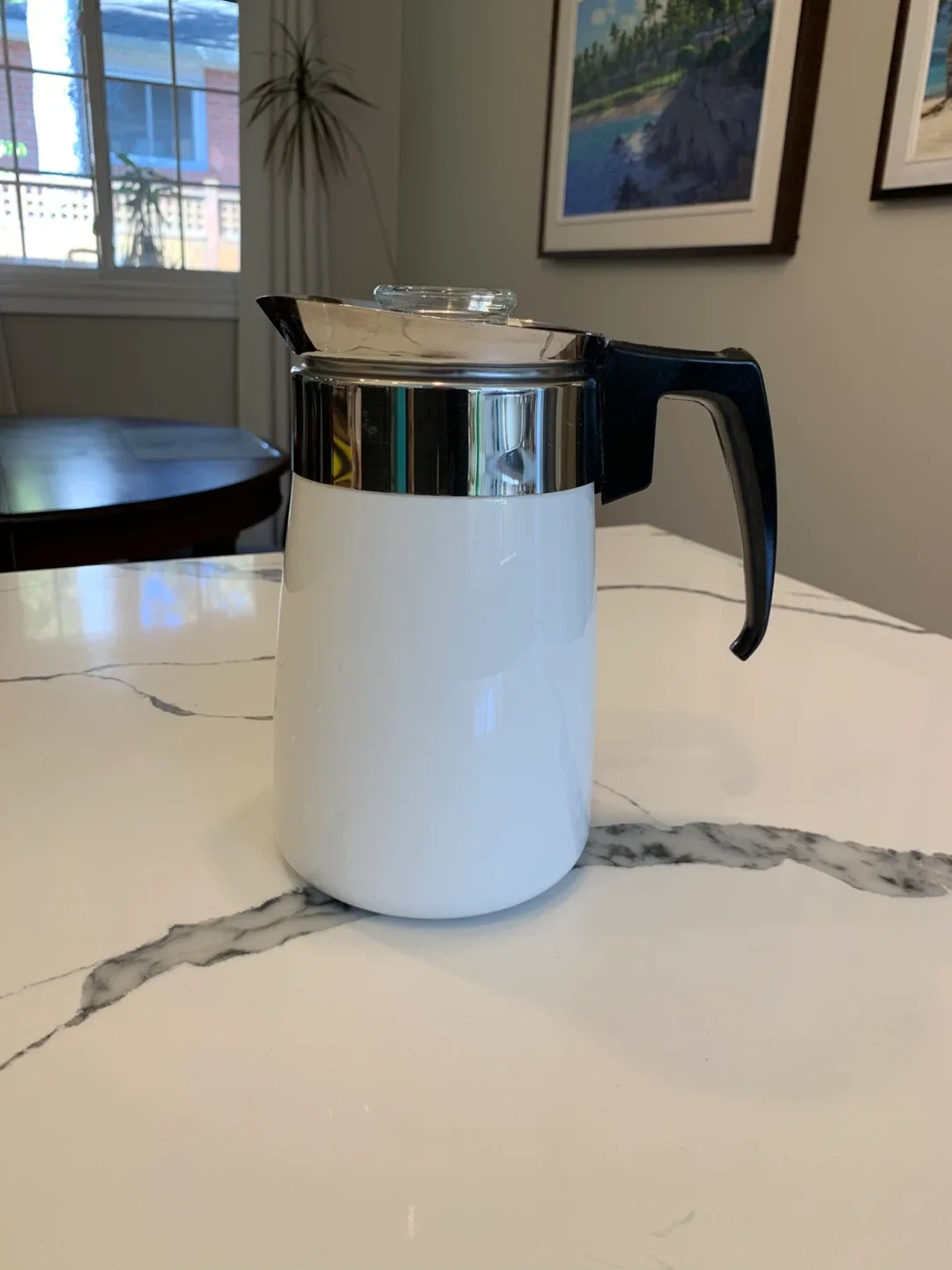 P-216-B Corning Ware French White 6 Cup Percolator thumbnail