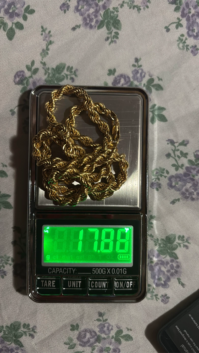 Gold Rope Chain Necklace