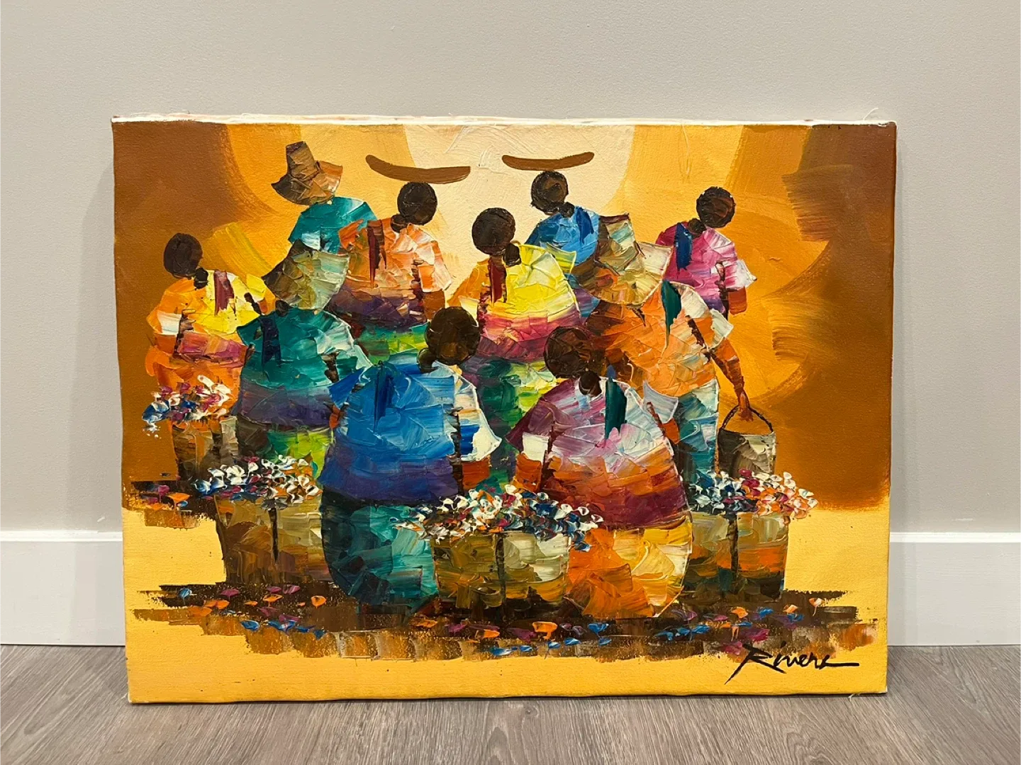 Textured Fisherman Oil Painting Wall Decor image indicator(3)