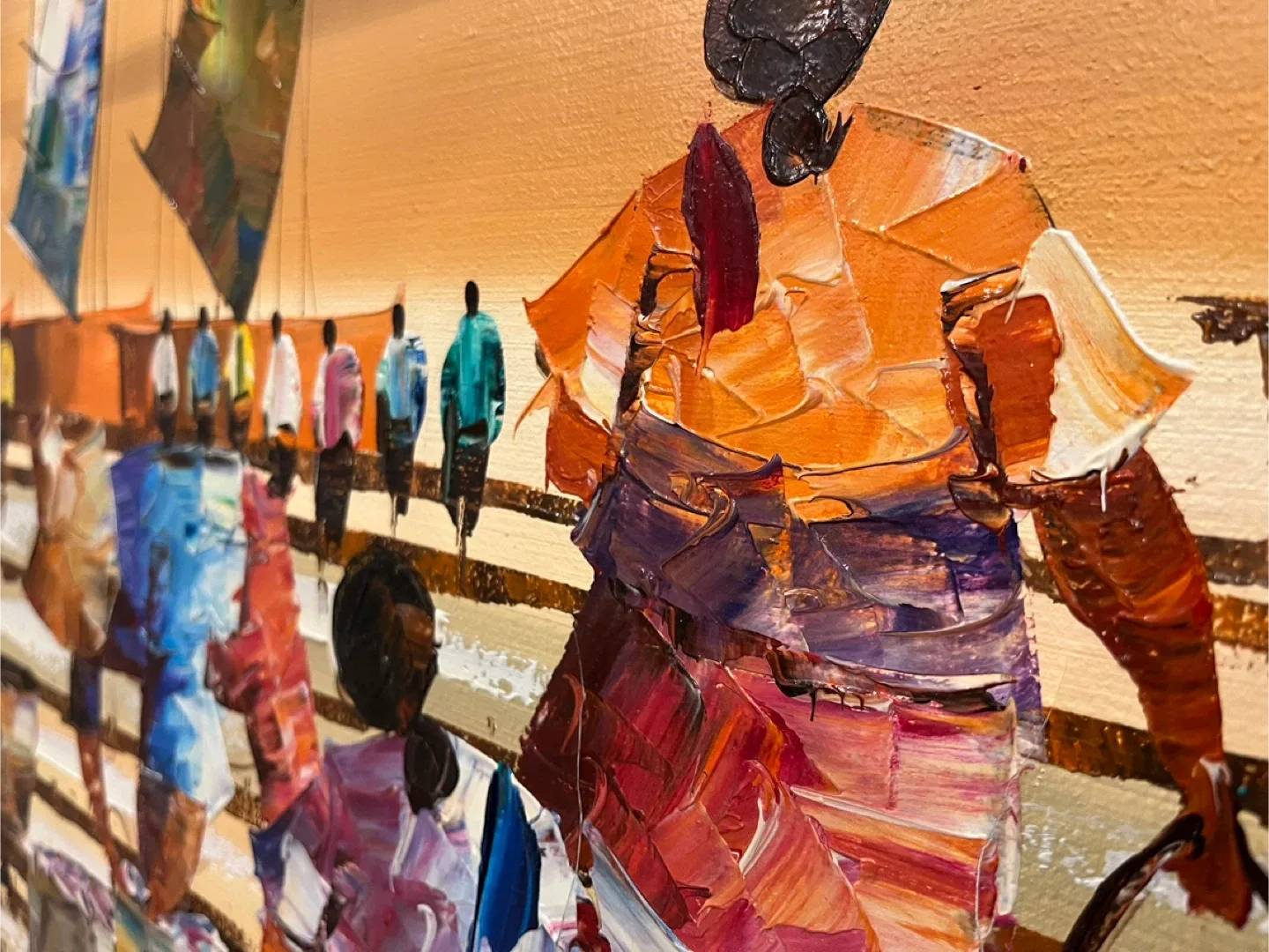 Textured Fisherman Oil Painting Wall Decor image indicator(5)