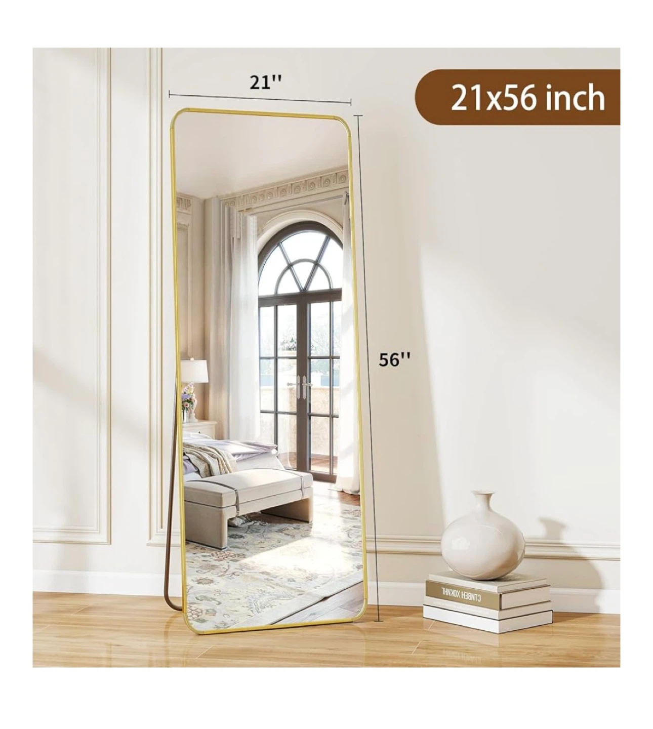 Beautypeak Full Length Gold Mirror 21x56 inch - photo 2