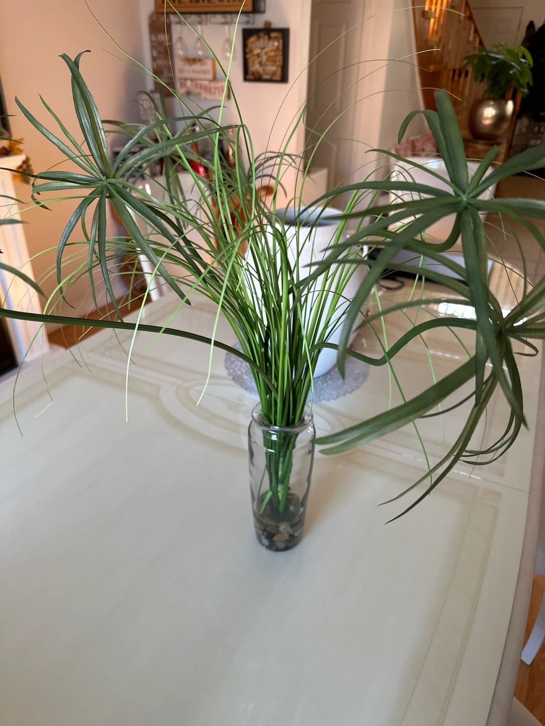 Artificial Plant in Glass Vase