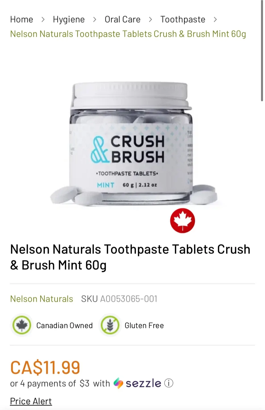 Nelson Naturals Crush & Brush Mint Toothpaste Tablets image indicator(4)