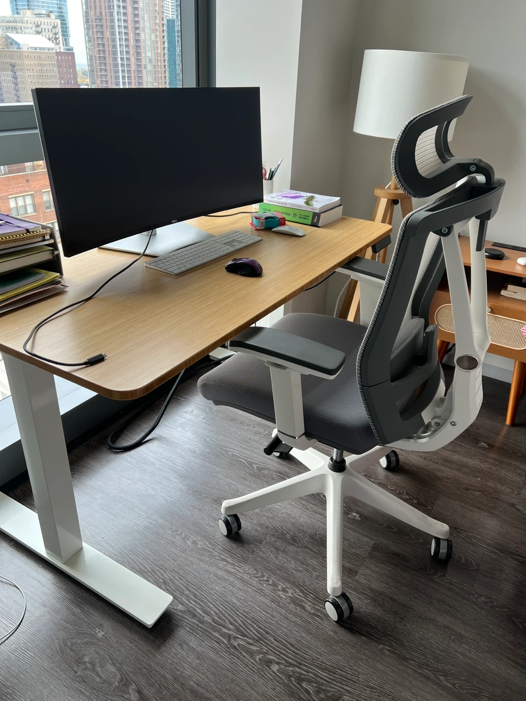 Ergonomic Office Chair - Gray & White