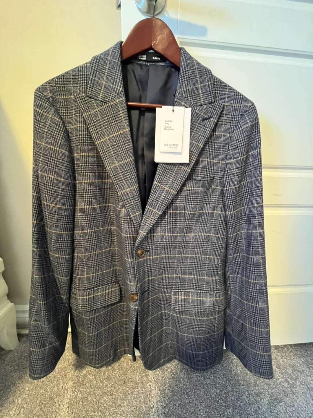 SELECTED HOMME Durham Blazer - Size 40R, Dark Sapphire/Sand thumbnail