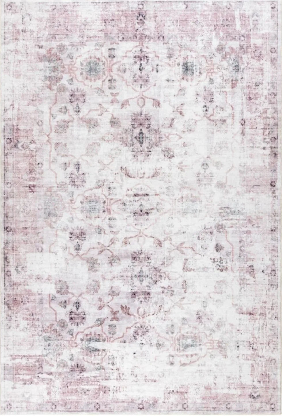 Distressed Area Rug 8x10 ft - Soft Surface, Non-Slip Backing image indicator(3)