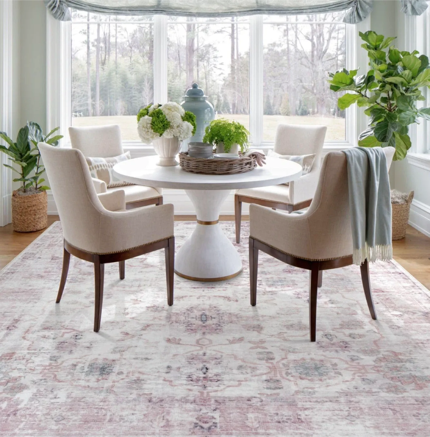 Distressed Area Rug 8x10 ft - Soft Surface, Non-Slip Backing image indicator(8)