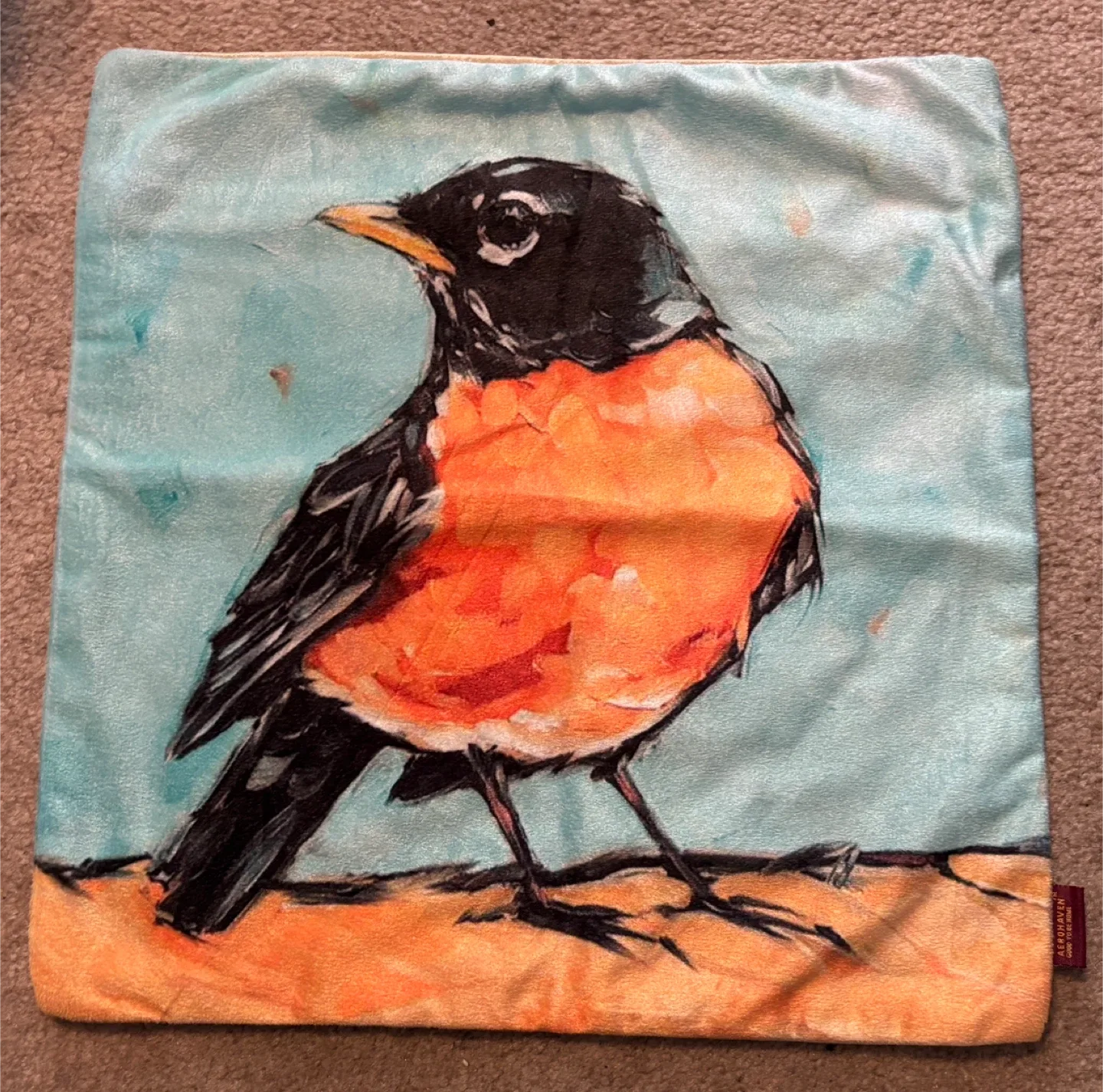 Aleonahaven Bird Print Cushion/Pillow Cover (16” x 16”) image indicator(2)