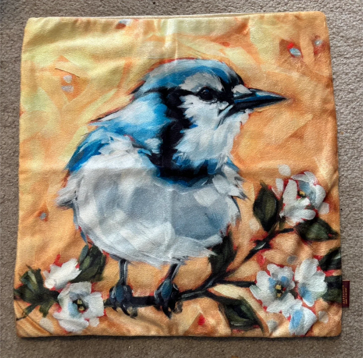 Aleonahaven Bird Print Cushion/Pillow Cover (16” x 16”) image indicator(3)