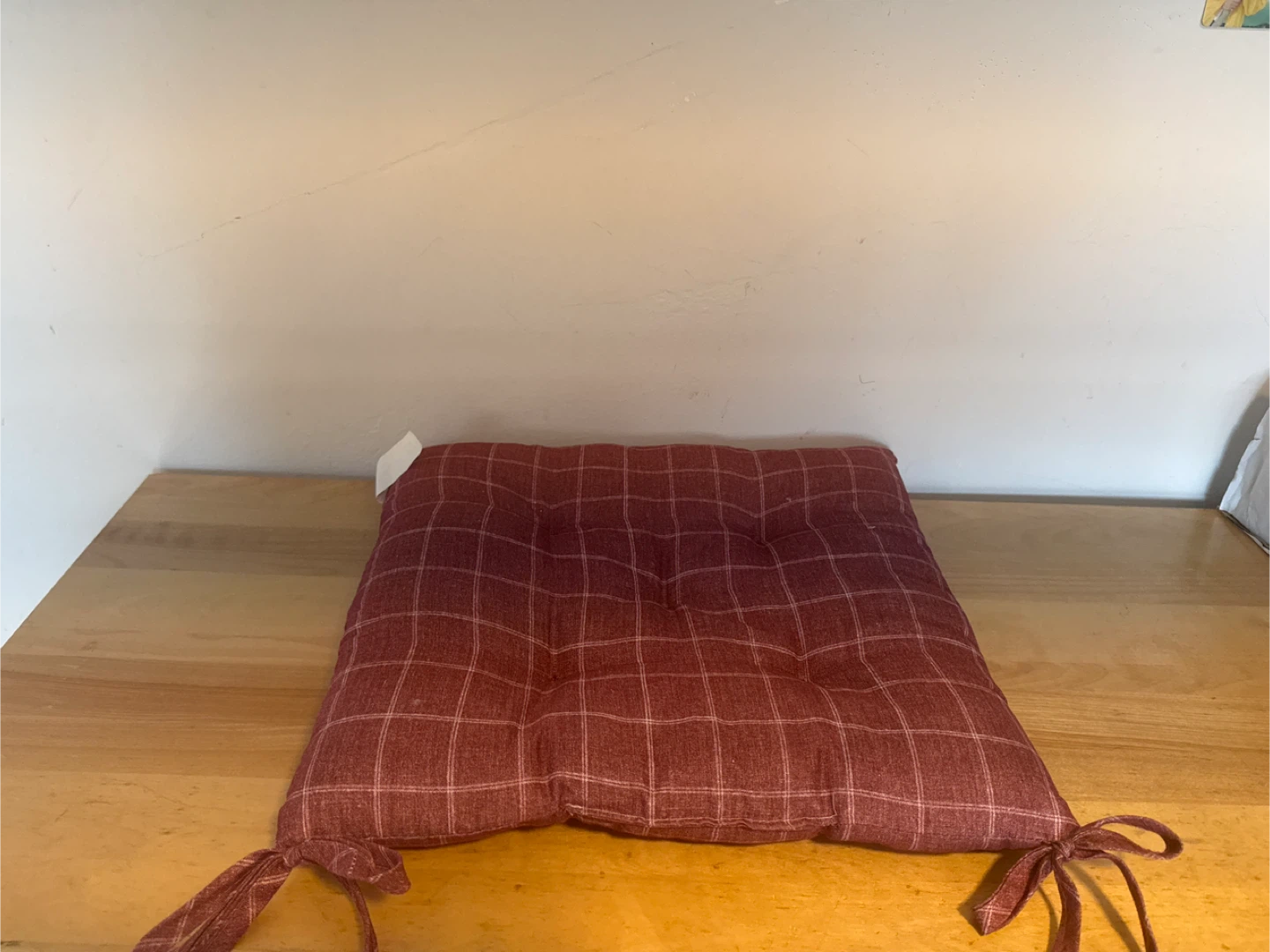 Red Plaid Chair Cushion - photo 2
