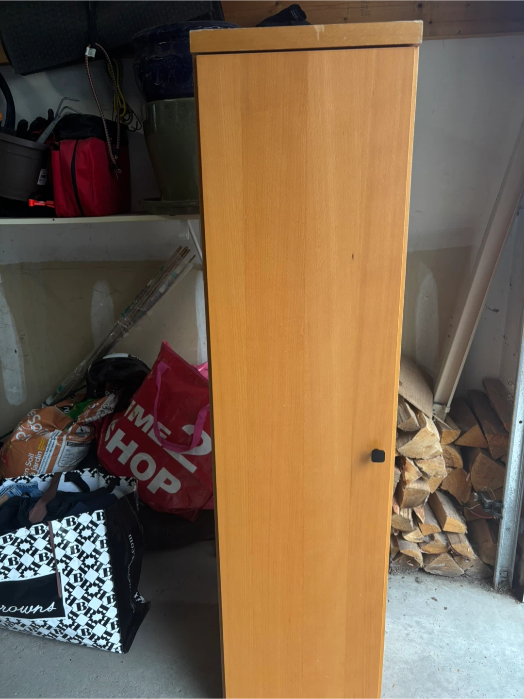 Tall Wooden Storage Cabinet