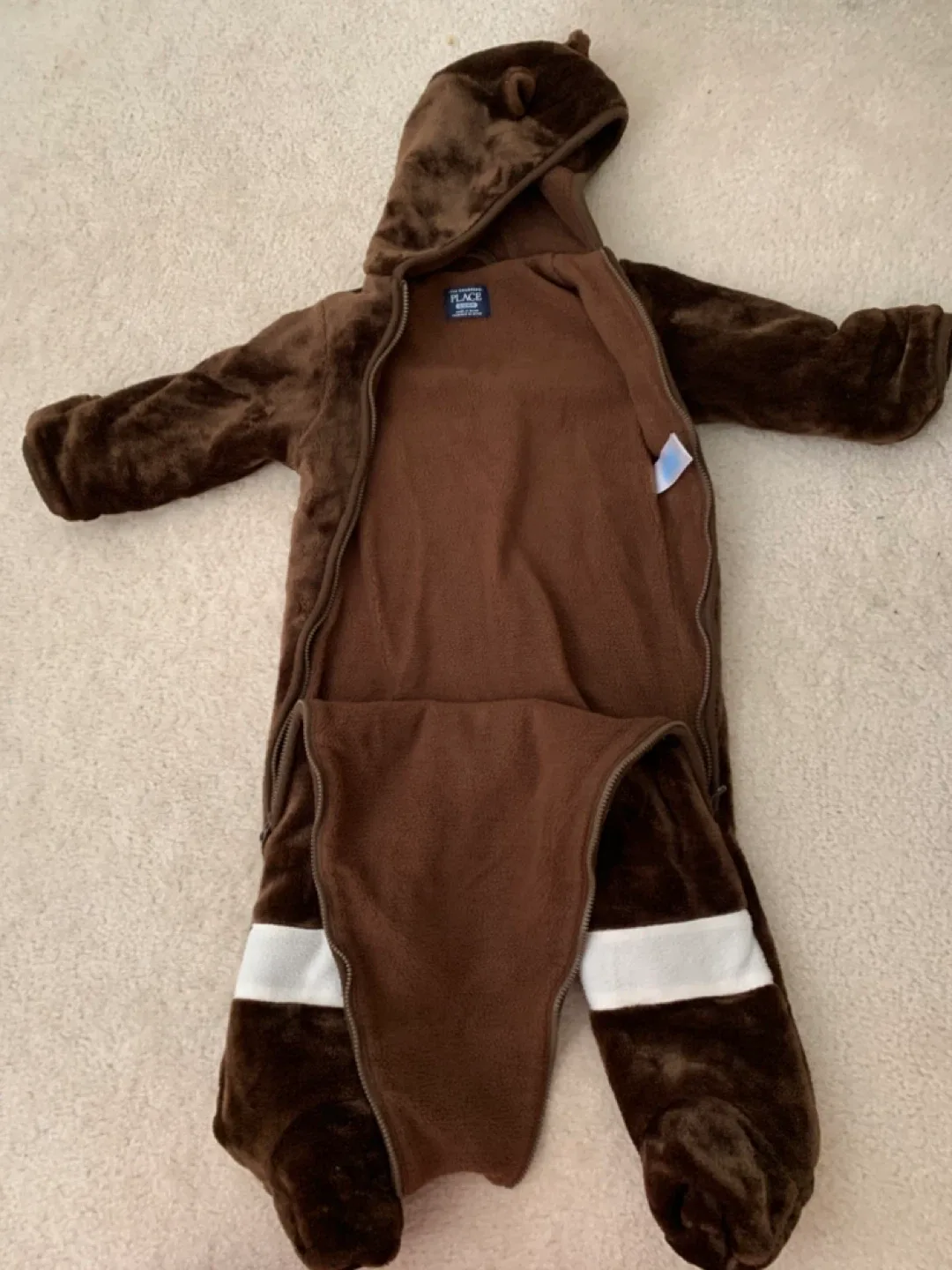 The Children's Place Brown Bear Football Onesie image indicator(3)