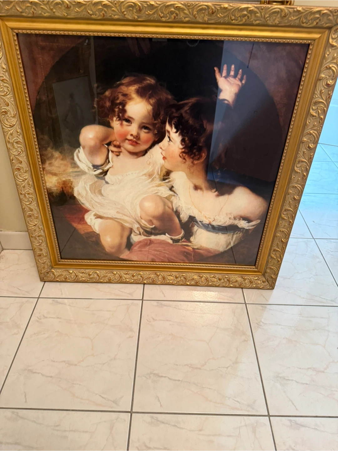 Framed Print of Two Children