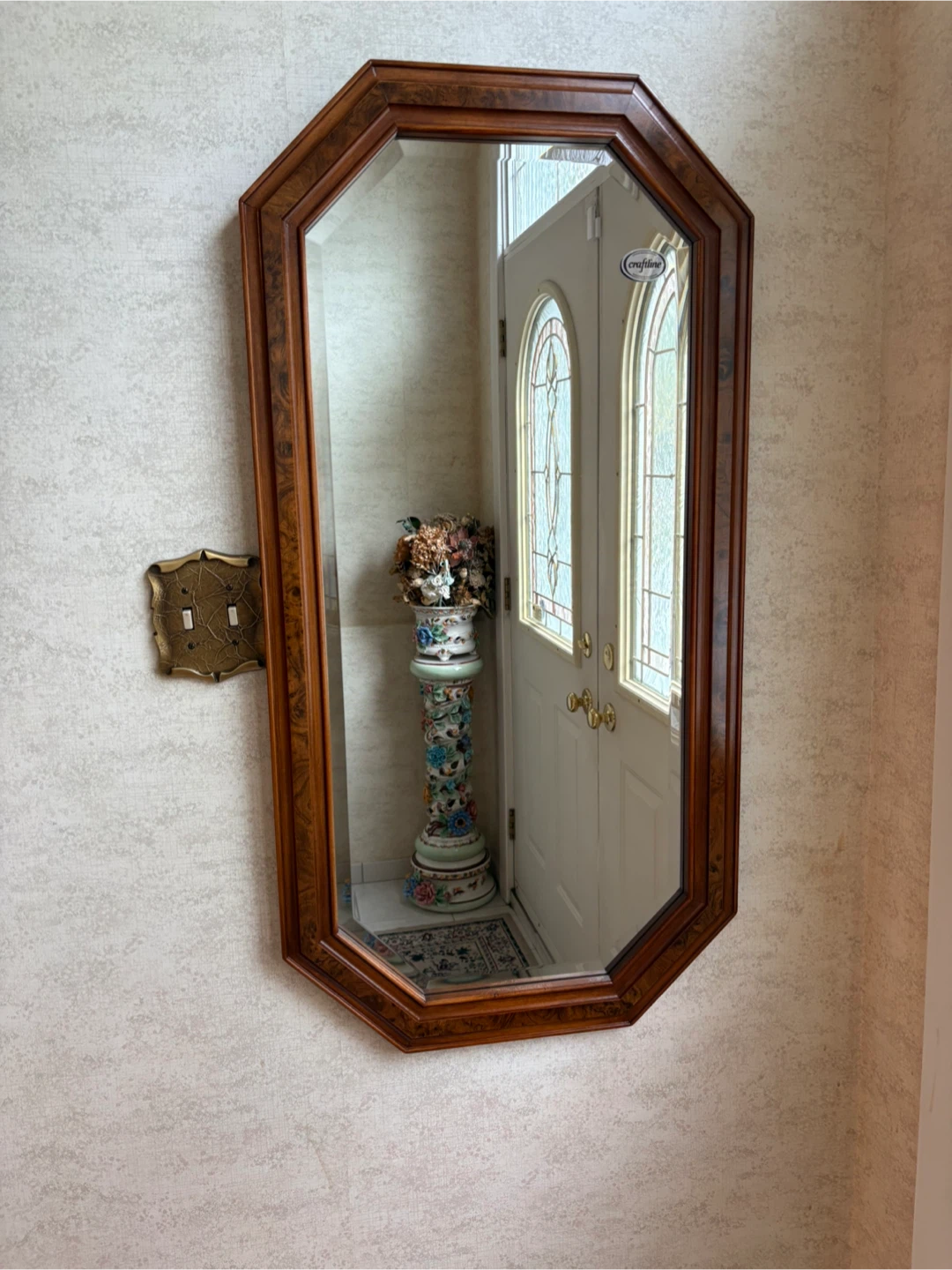 Vintage Wood Cabinet & Mirror - photo 3