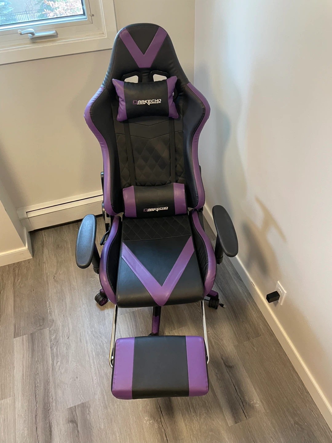 DARK ECHO Gaming Chair - Purple & Black - photo 2