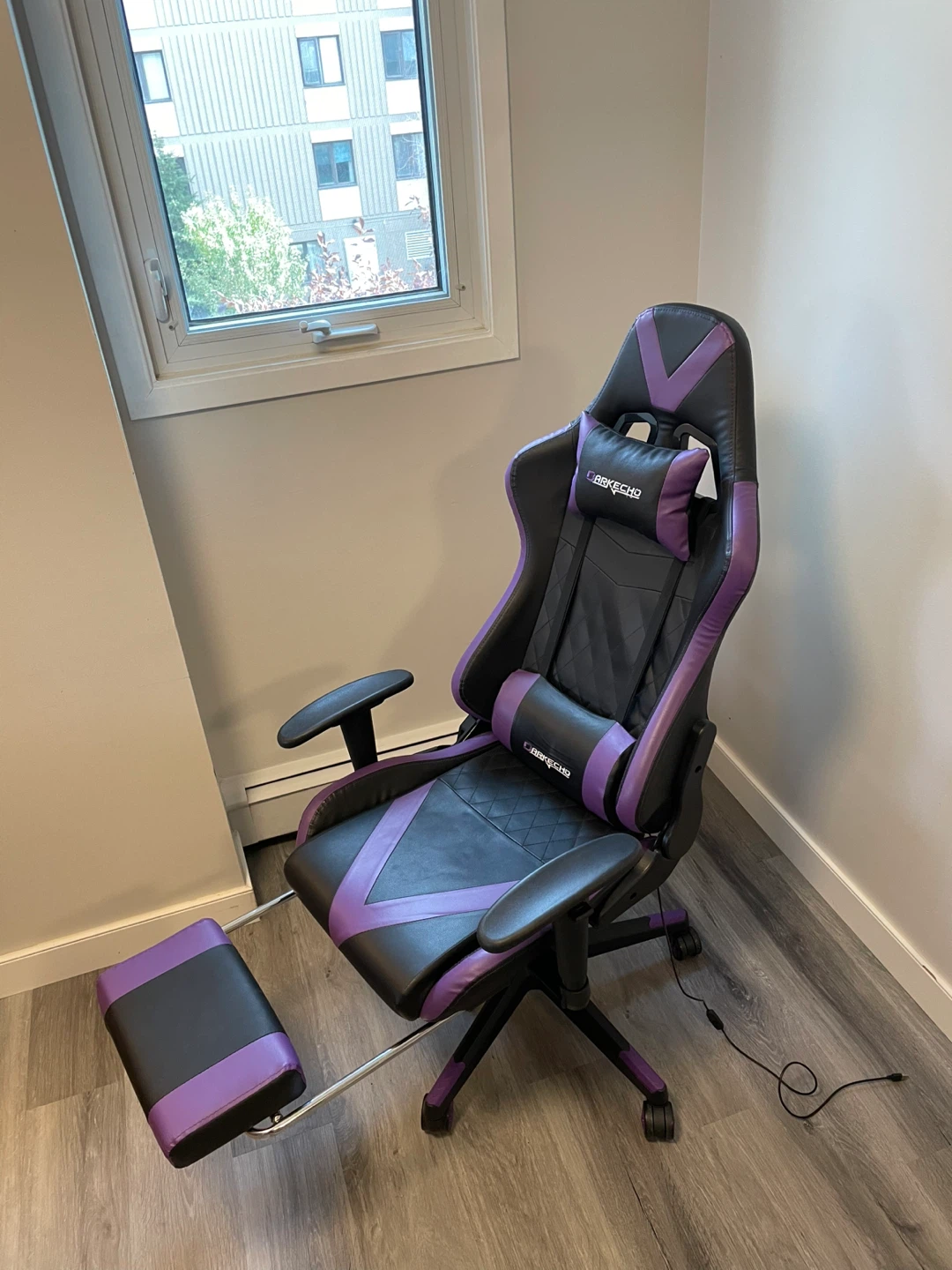 DARK ECHO Gaming Chair - Purple & Black - photo 3