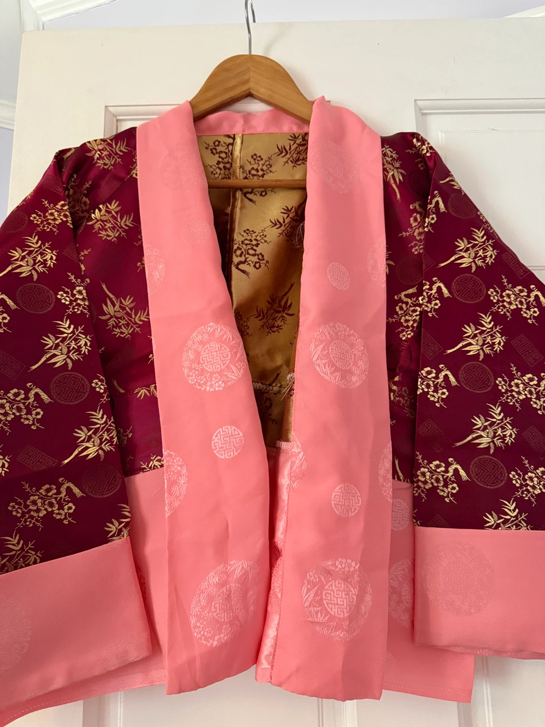 Brand new Burgundy & Pink Kimono Tibetan Style Jacket