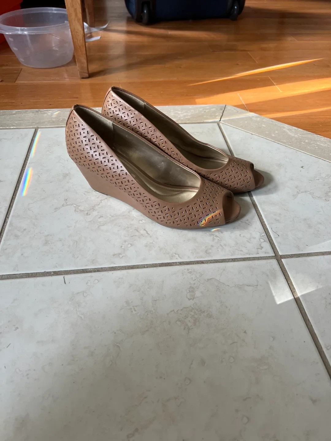 Comfort Plus Brown Wedge Shoes thumbnail