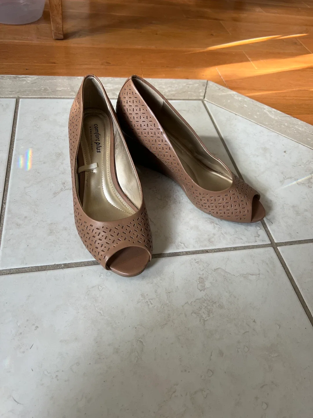 Comfort Plus Brown Wedge Shoes image indicator(3)