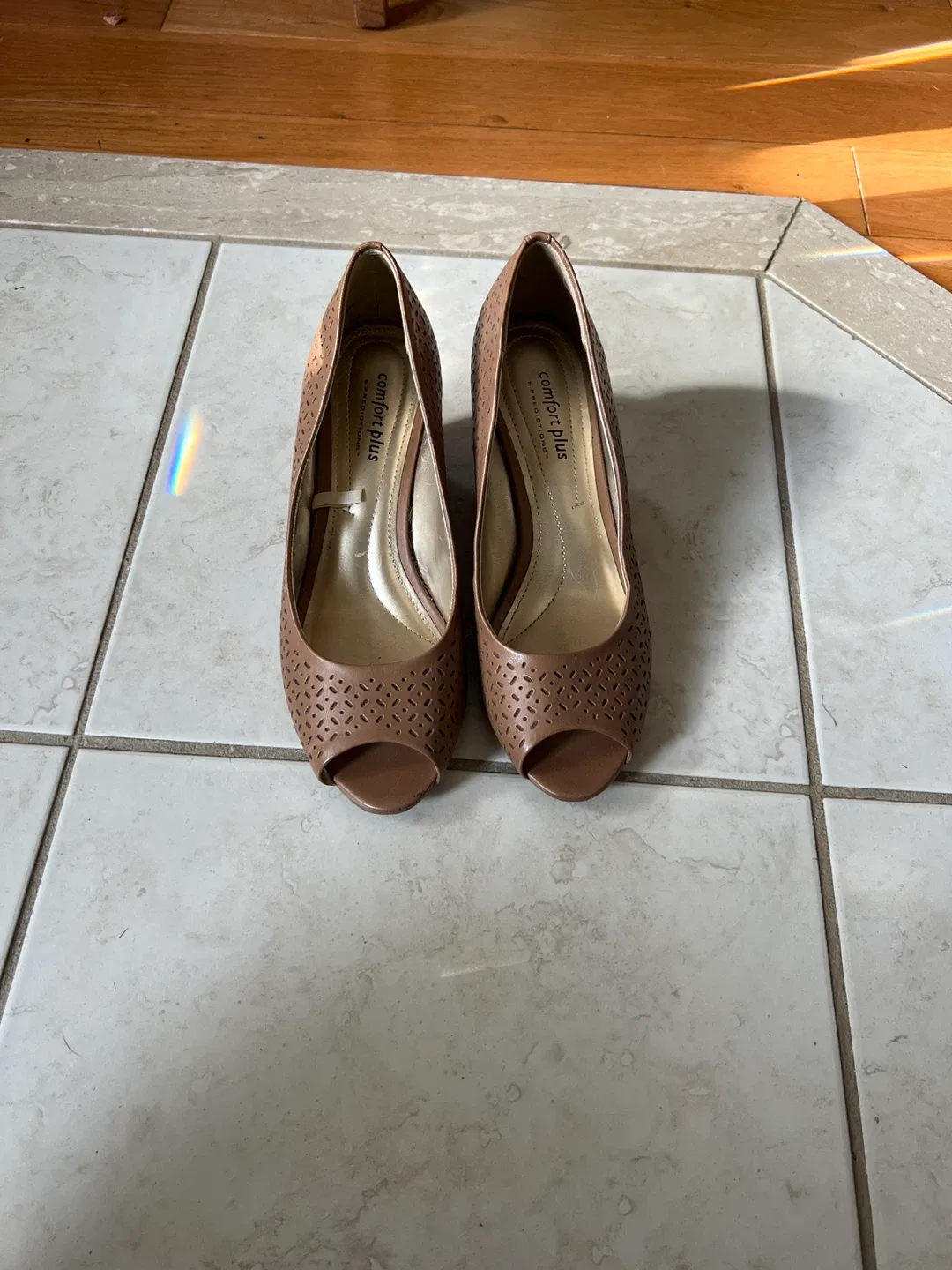 Comfort Plus Brown Wedge Shoes image indicator(2)