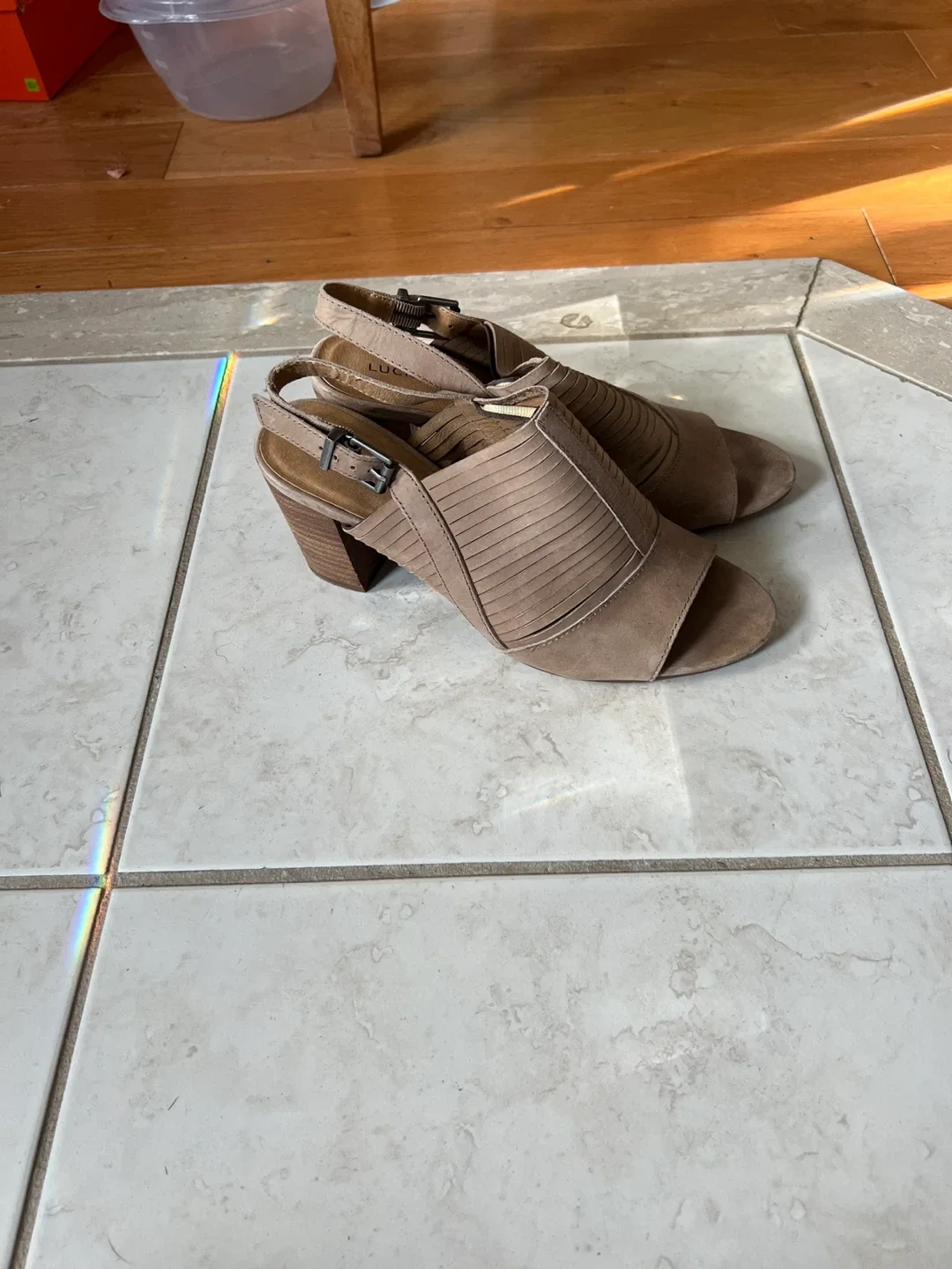 Lucky Brand Open Toe Heels - Size 7.5 thumbnail
