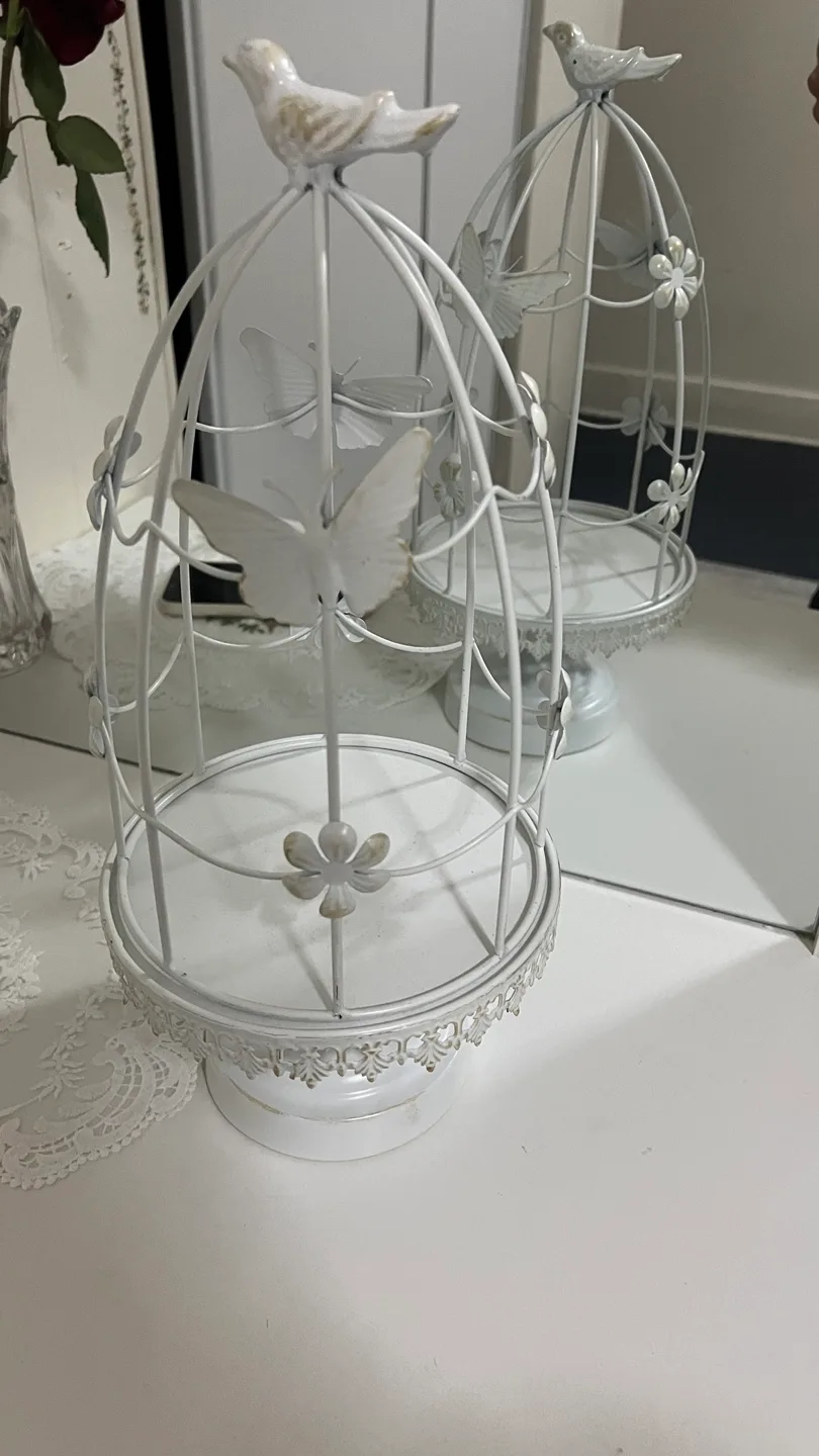 Decorative White Bird Cage