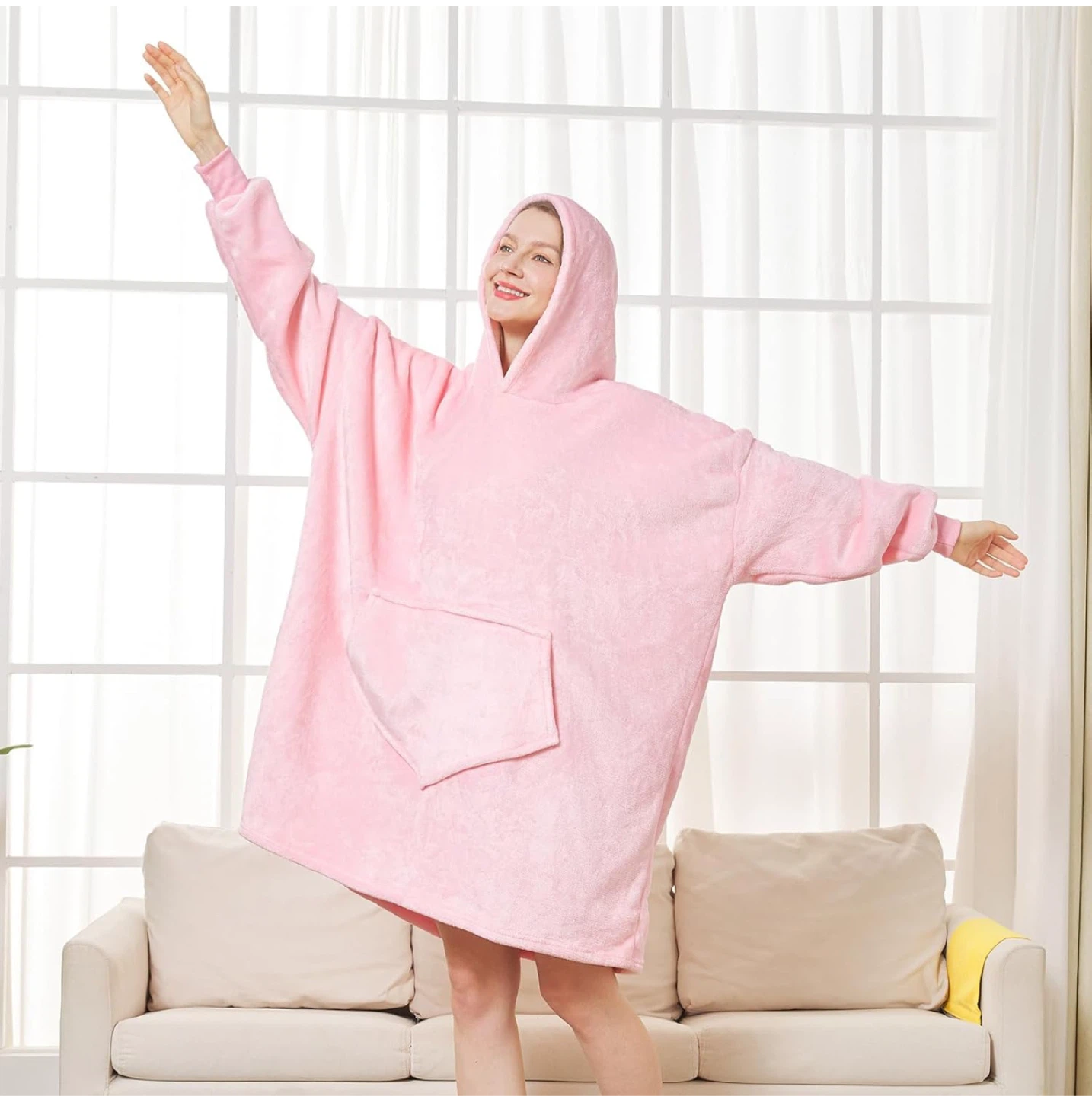 Pink Oversized Wearable Blanket Hoodie - photo 4