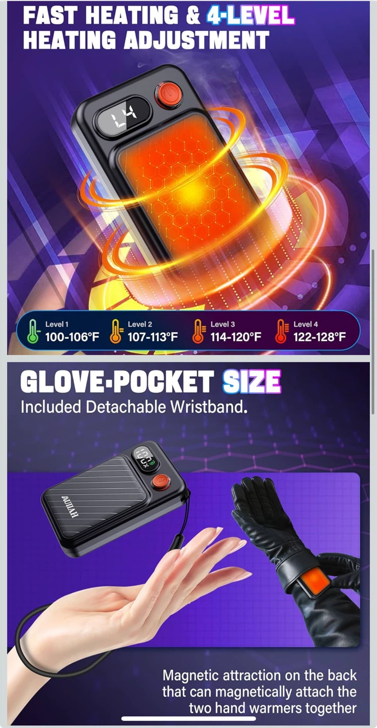 Hand Warmers 2-in-1 Magnetic Separable Design - photo 3