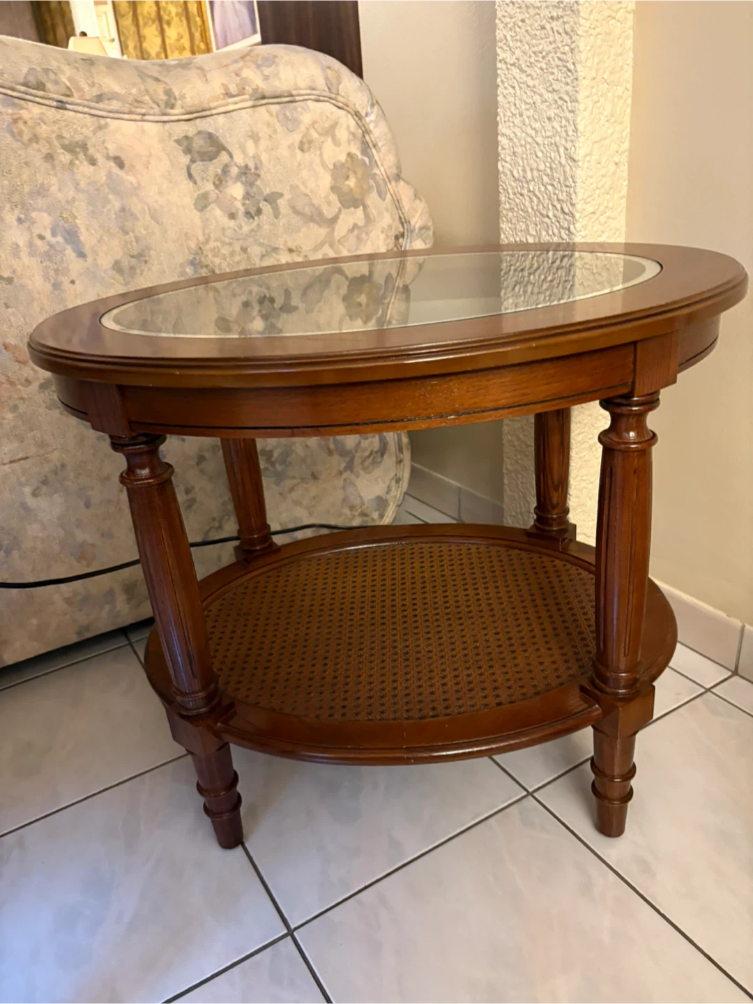Glass Top Accent Table