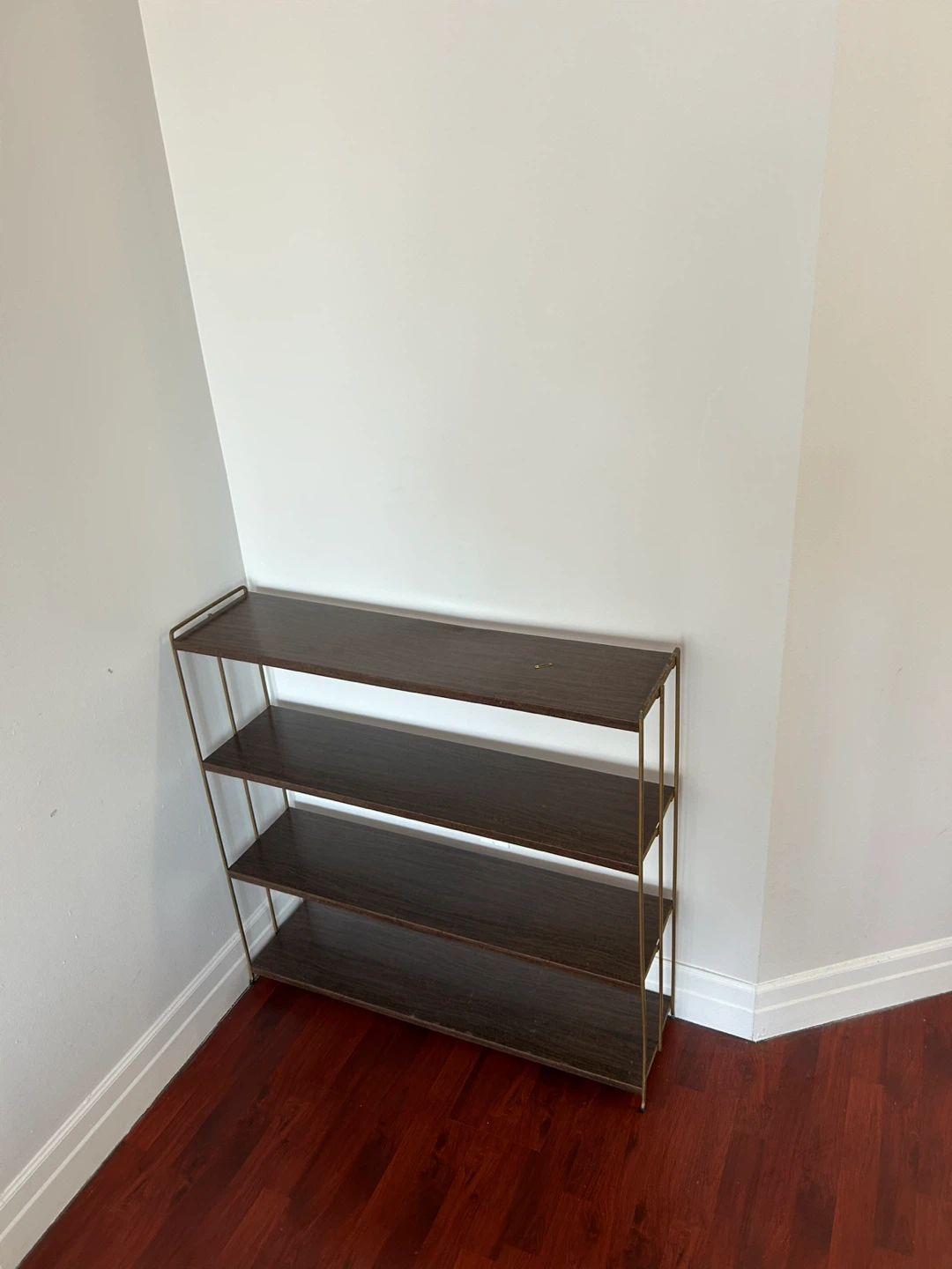 Brown & Gold Metal Shelf / book shelf - photo 4