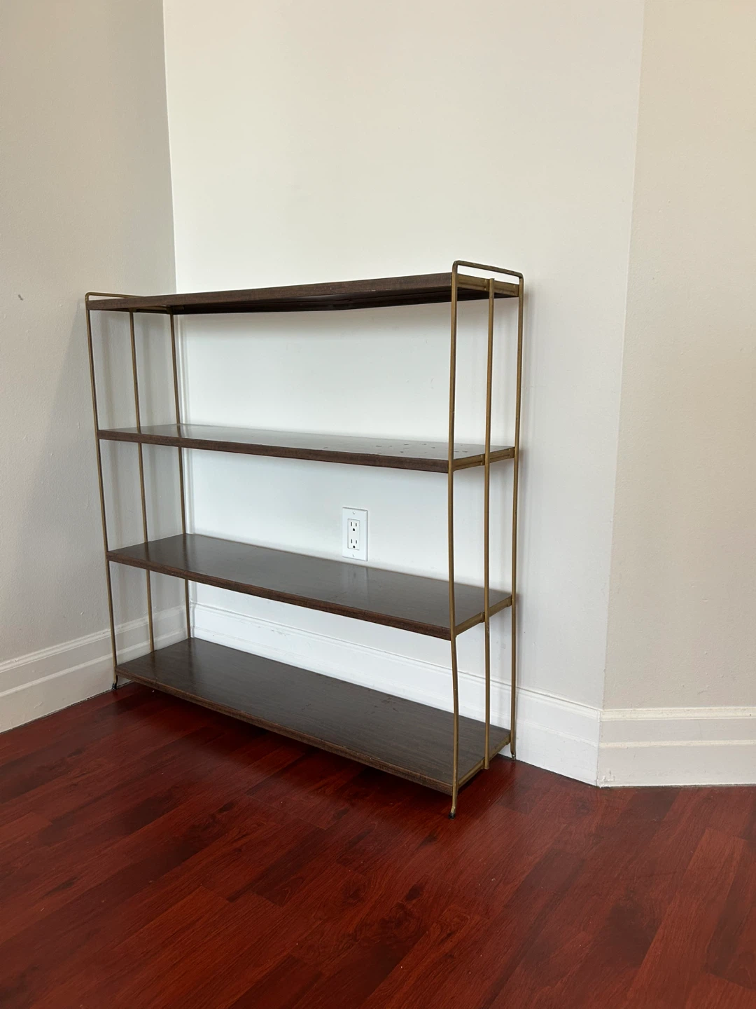 Brown & Gold Metal Shelf / book shelf - photo 2