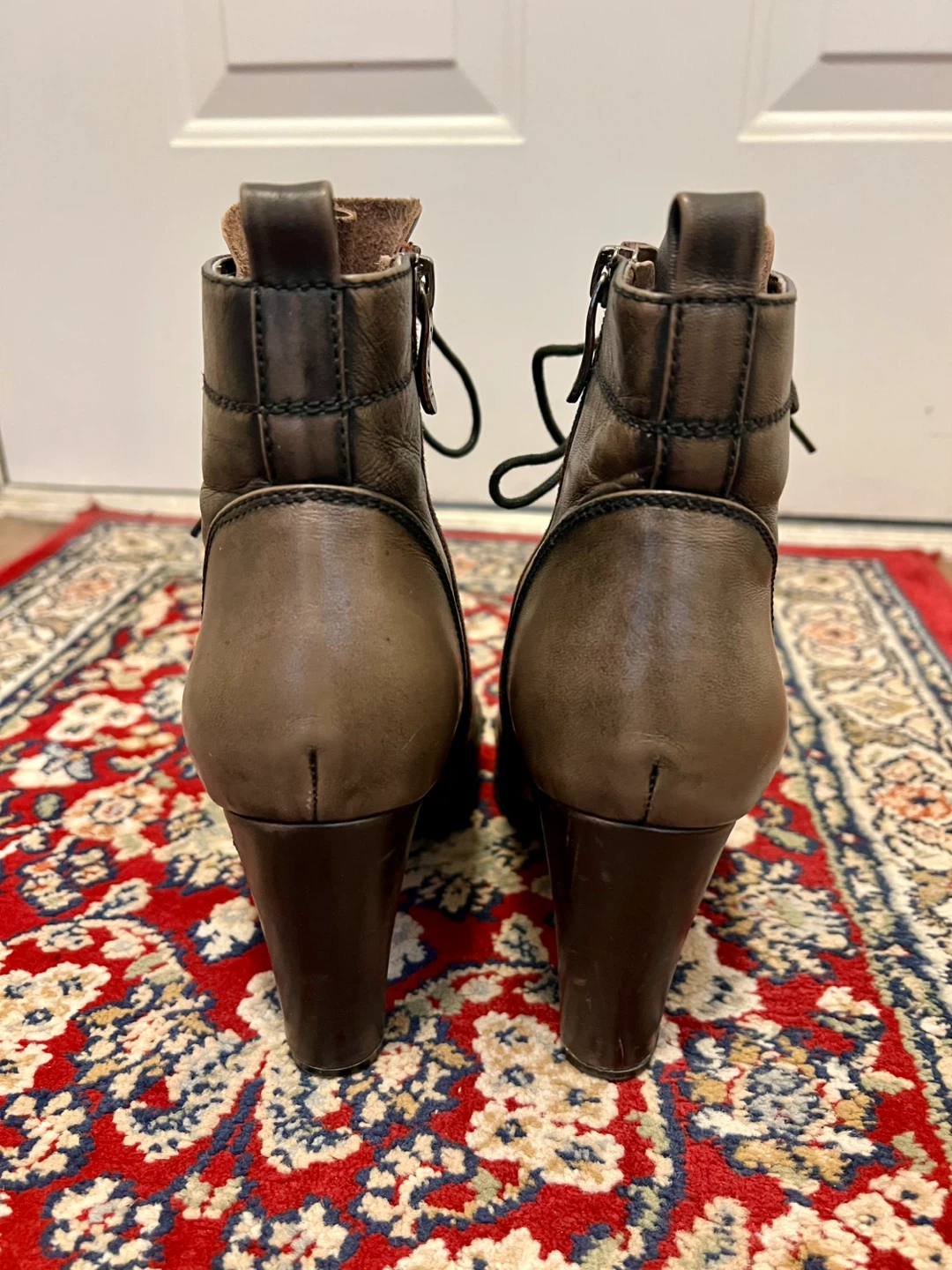 Brown genuine Leather Ankle Boots - photo 5