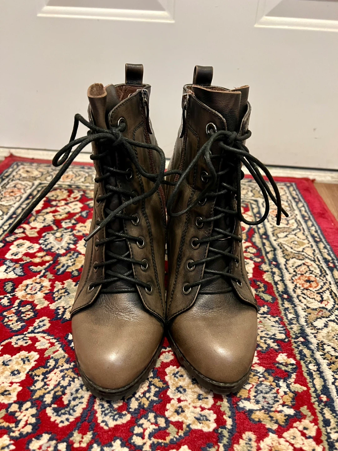 Brown genuine Leather Ankle Boots - photo 3