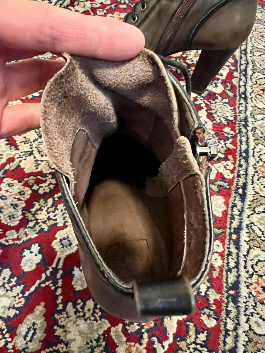 Brown genuine Leather Ankle Boots image indicator(7)