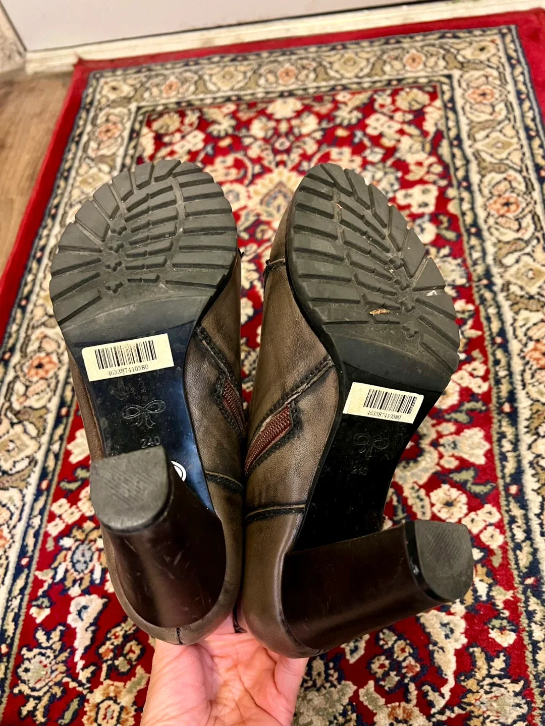 Brown genuine Leather Ankle Boots image indicator(8)