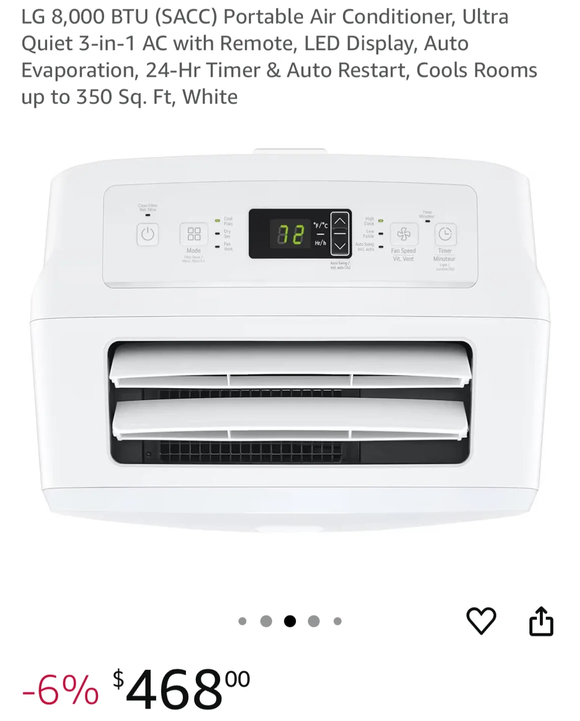 LG Portable Air Conditioner image indicator(9)