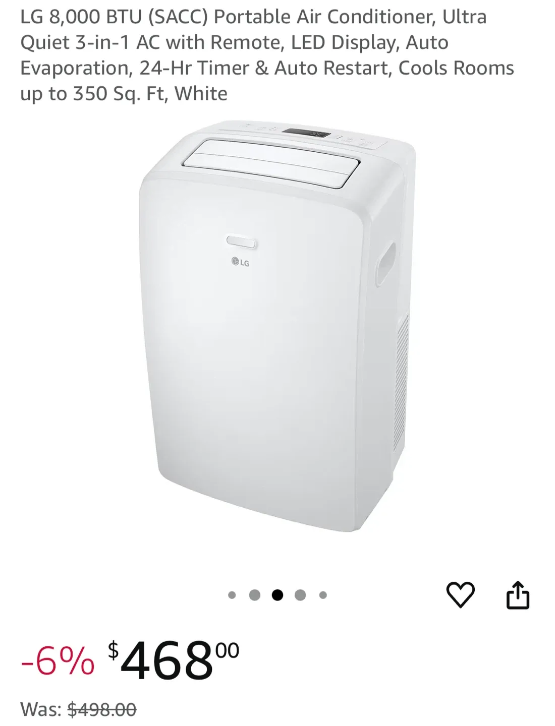 LG Portable Air Conditioner image indicator(10)