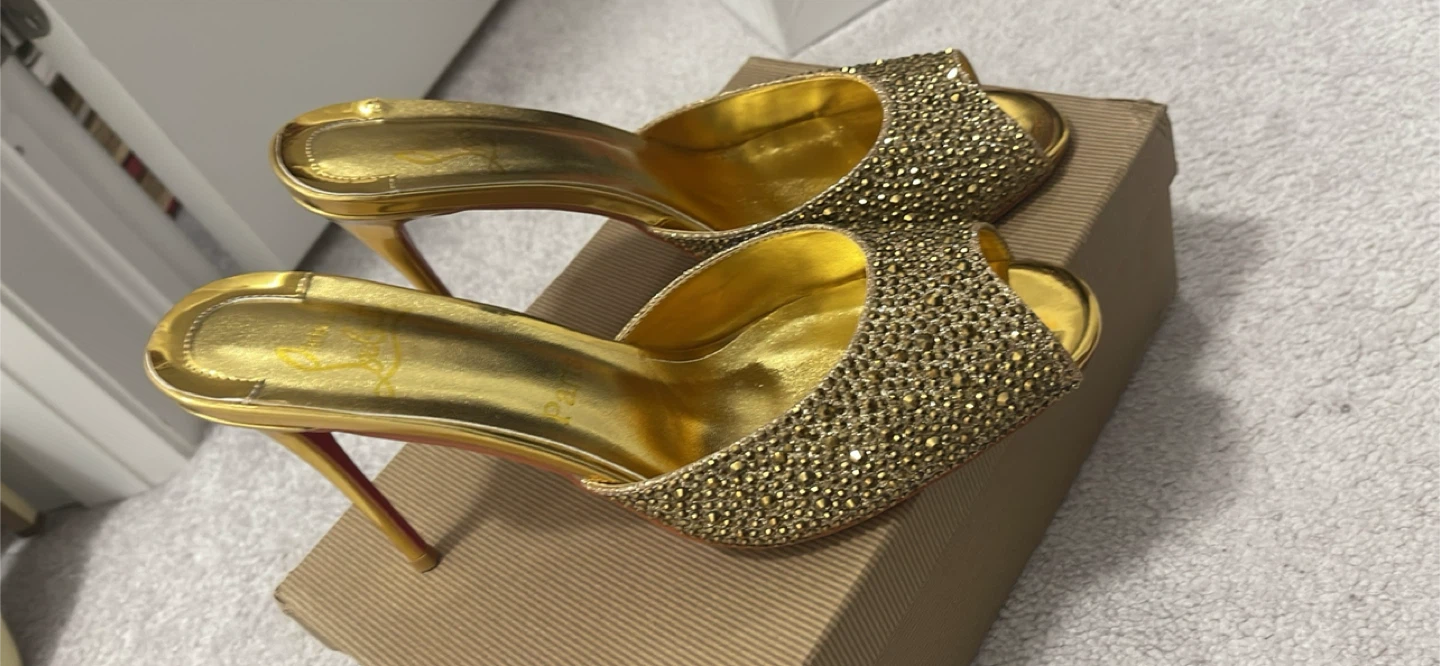 Christian Louboutin Gold Heels